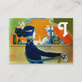 Carte De Visite DIVA DANS LE SALON DE BELLE MONOGRAMME BLEU, Artis (Dos)