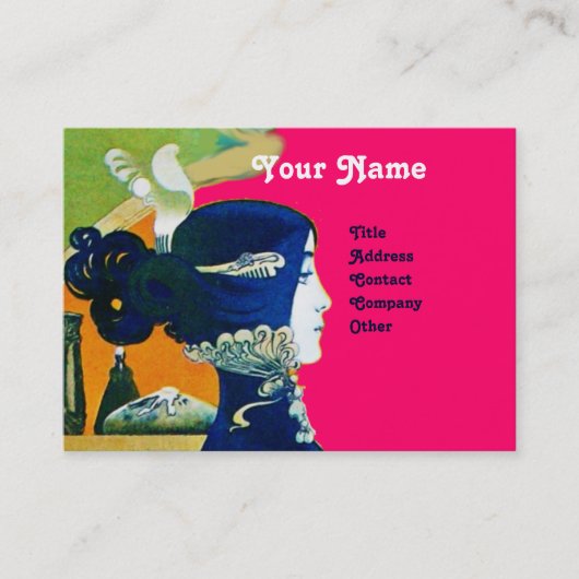 Carte De Visite DIVA DANS LE SALON DE BELLE MONOGRAMME BLEU, Artis (Devant)