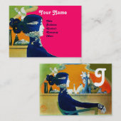 Carte De Visite DIVA DANS LE SALON DE BELLE MONOGRAMME BLEU, Artis (Devant / Derrière)