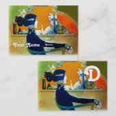 Carte De Visite DIVA DANS LE SALON DE BELLE MONOGRAMME BLEU, Artis (Devant / Derrière)