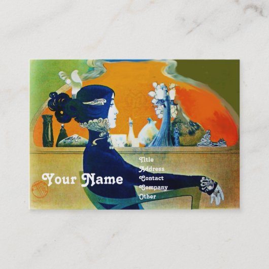 Carte De Visite DIVA DANS LE SALON DE BELLE MONOGRAMME BLEU, Artis (Devant)