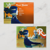 Carte De Visite DIVA DANS LE SALON DE BELLE MONOGRAMME BLEU, Artis (Devant / Derrière)