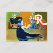 Carte De Visite DIVA DANS LE SALON DE BELLE MONOGRAMME BLEU, Artis (Dos)