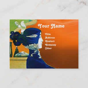 Carte De Visite DIVA DANS LE SALON DE BELLE MONOGRAMME BLEU, Artis