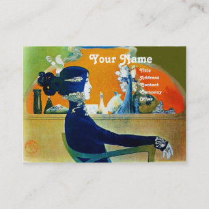 Carte De Visite DIVA DANS LE SALON DE BELLE MONOGRAMME BLEU, Artis