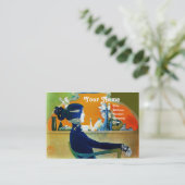 Carte De Visite DIVA DANS LE SALON DE BELLE MONOGRAMME BLEU, Artis (Debout devant)