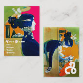 Carte De Visite DIVA DANS LE SALON DE BELLE MONOGRAMME BLEU, Artis (Devant / Derrière)