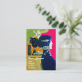 Carte De Visite DIVA DANS LE SALON DE BELLE MONOGRAMME BLEU, Artis (Debout devant)