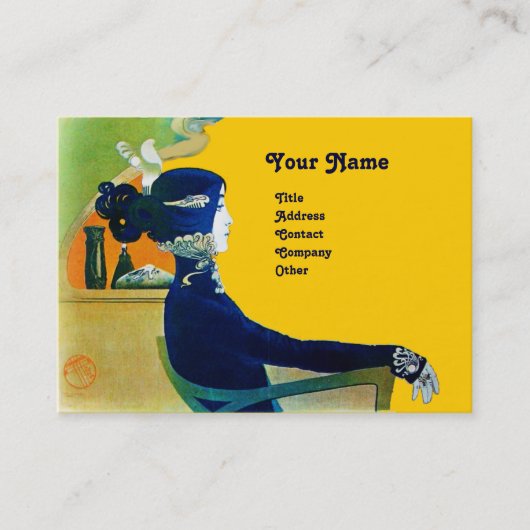 Carte De Visite DIVA DANS LE SALON DE BELLE MONOGRAMME BLEU, Artis (Devant)