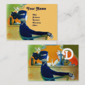 Carte De Visite DIVA DANS LE SALON DE BELLE MONOGRAMME BLEU, Artis (Devant / Derrière)