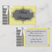 Carte De Visite Diva grise et jaune (Devant / Derrière)