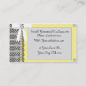 Carte De Visite Diva grise et jaune (Dos)