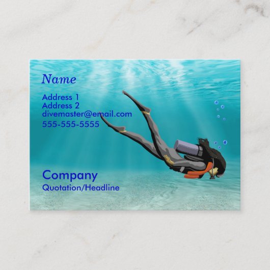 Carte De Visite Divemaster (Devant)