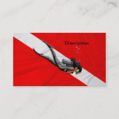 Carte De Visite Diver Et Drapeau (Dos)