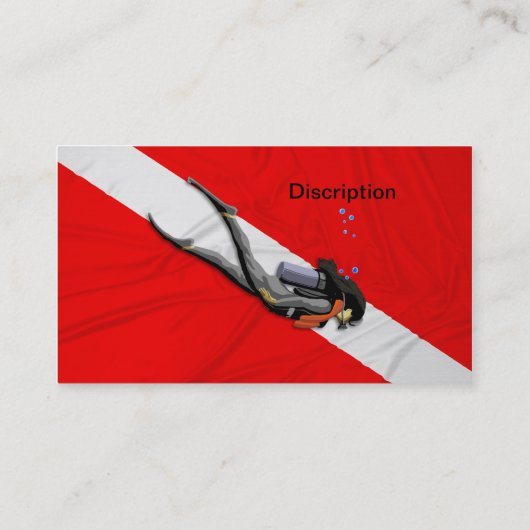 Carte De Visite Diver Et Drapeau (Dos)