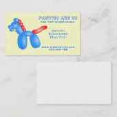 Carte De Visite Divertissement de planificateur de partie (Devant / Derrière)