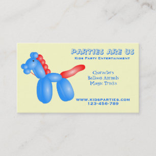 Carte De Visite Divertissement de planificateur de partie