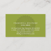 Carte de visite divin d'impression (Dos)