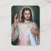 Carte De Visite Divine Mercy Catholic Funeral Black Prayer Card (Dos)