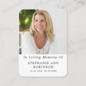 Carte De Visite Divine Mercy Catholic Jesus Funeral Prayer Card (Devant)