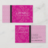 CARTE DE VISITE :: divinement damask L 1 (Devant / Derrière)