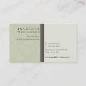 CARTE DE VISITE :: divinement damask L 9 (Dos)