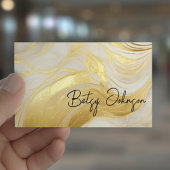 Carte de visite d'ivoire et d'or