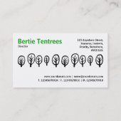 Carte De Visite Dix arbres - Noir sur Blanc (Dos)