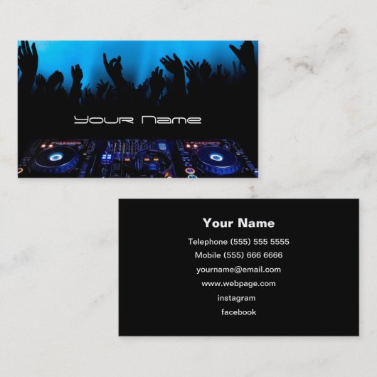 Carte de visite DJ (Devant / Derrière)