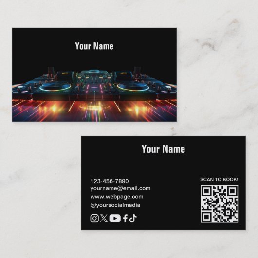 Carte de visite DJ (Devant / Derrière)