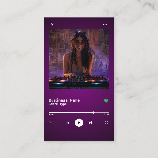 CARTE DE VISITE DJ (Devant)