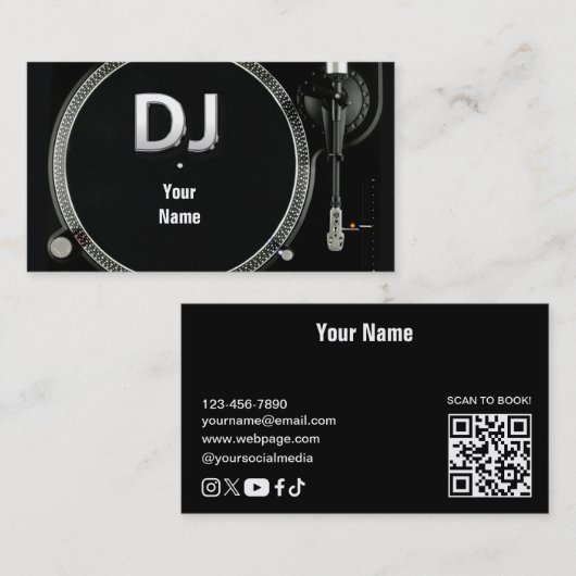 Carte de visite DJ (Devant / Derrière)