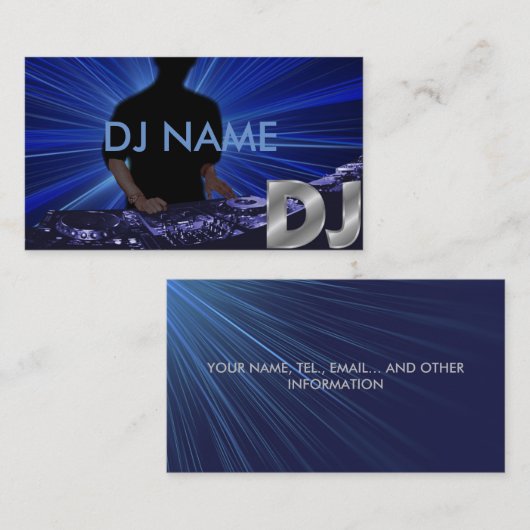 Carte de visite DJ (Devant / Derrière)