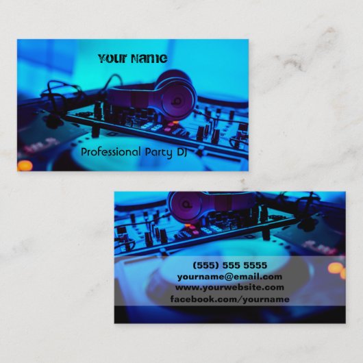Carte de visite DJ (Devant / Derrière)
