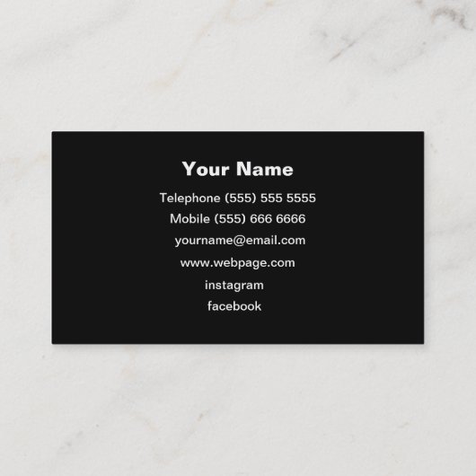 Carte de visite DJ (Dos)