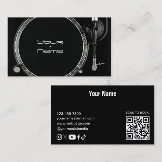 Carte de visite DJ (Devant / Derrière)