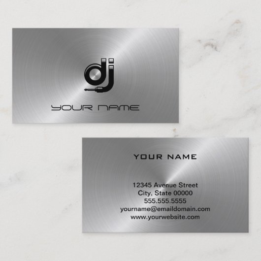 Carte de visite DJ (Devant / Derrière)
