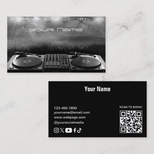 Carte de visite DJ (Devant / Derrière)
