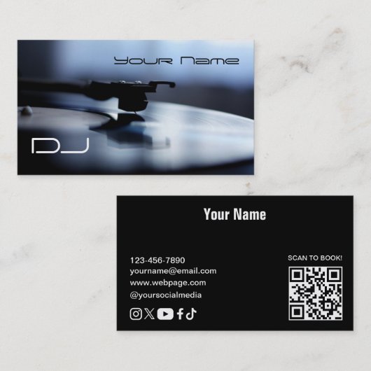 Carte de visite DJ (Devant / Derrière)