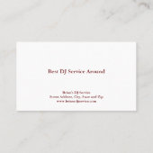 Carte de visite DJ (Dos)