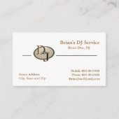 Carte de visite DJ (Devant)