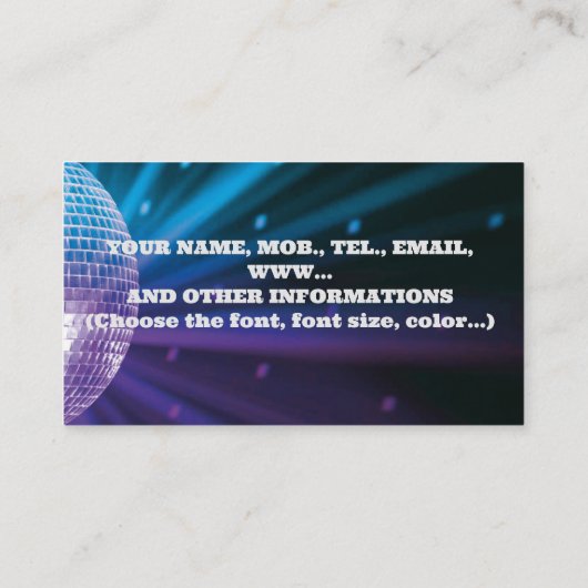 Carte de visite DJ (Dos)