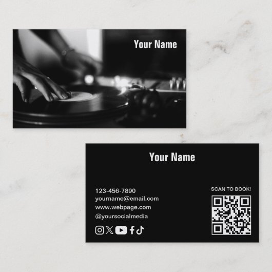 Carte de visite DJ (Devant / Derrière)