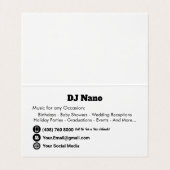 CARTE DE VISITE DJ (Intérieur déplié)