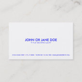 CARTE DE VISITE DJ (Dos)