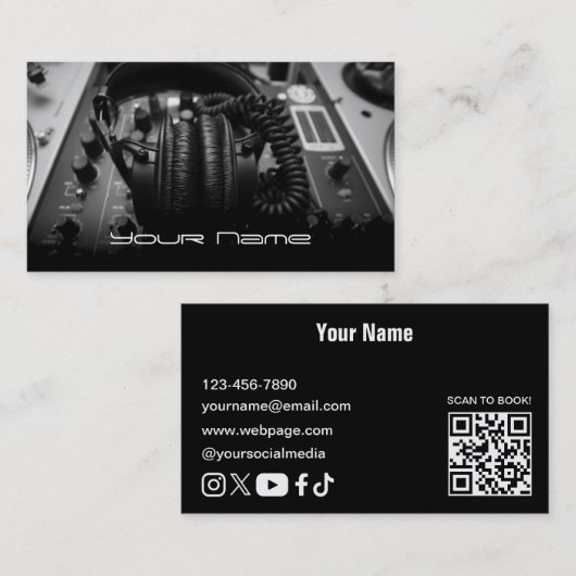 Carte de visite DJ (Devant / Derrière)