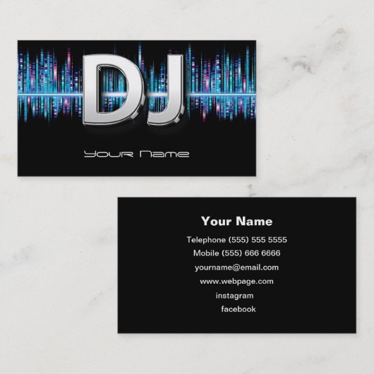 Carte de visite DJ (Devant / Derrière)