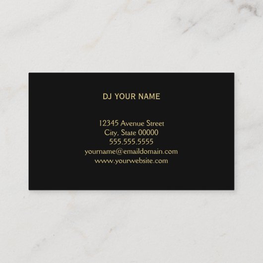 Carte de visite DJ (Dos)