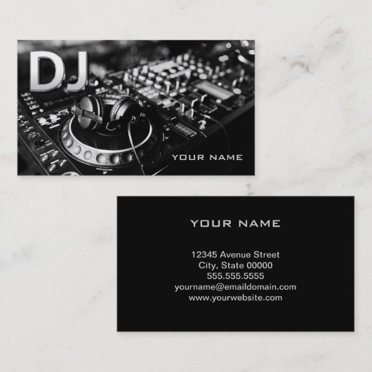 Carte de visite DJ (Devant / Derrière)