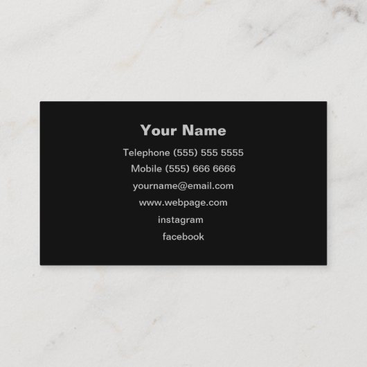 Carte de visite DJ (Dos)